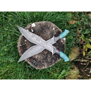 МОРСЬКА ХВИЛЯ ніж ручної роботи майстра Василя Дячика, сталь Дамаск 61 HRC. Photo 2 МОРСЬКА ХВИЛЯ ніж ручної роботи майстра Василя Дячика, сталь Дамаск 61 HRC. Photo 2